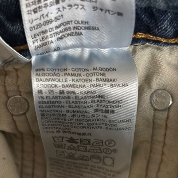 Levi's 505 Blue Relaxed Fit Jeans, 32x32 - Picture 8 of 9